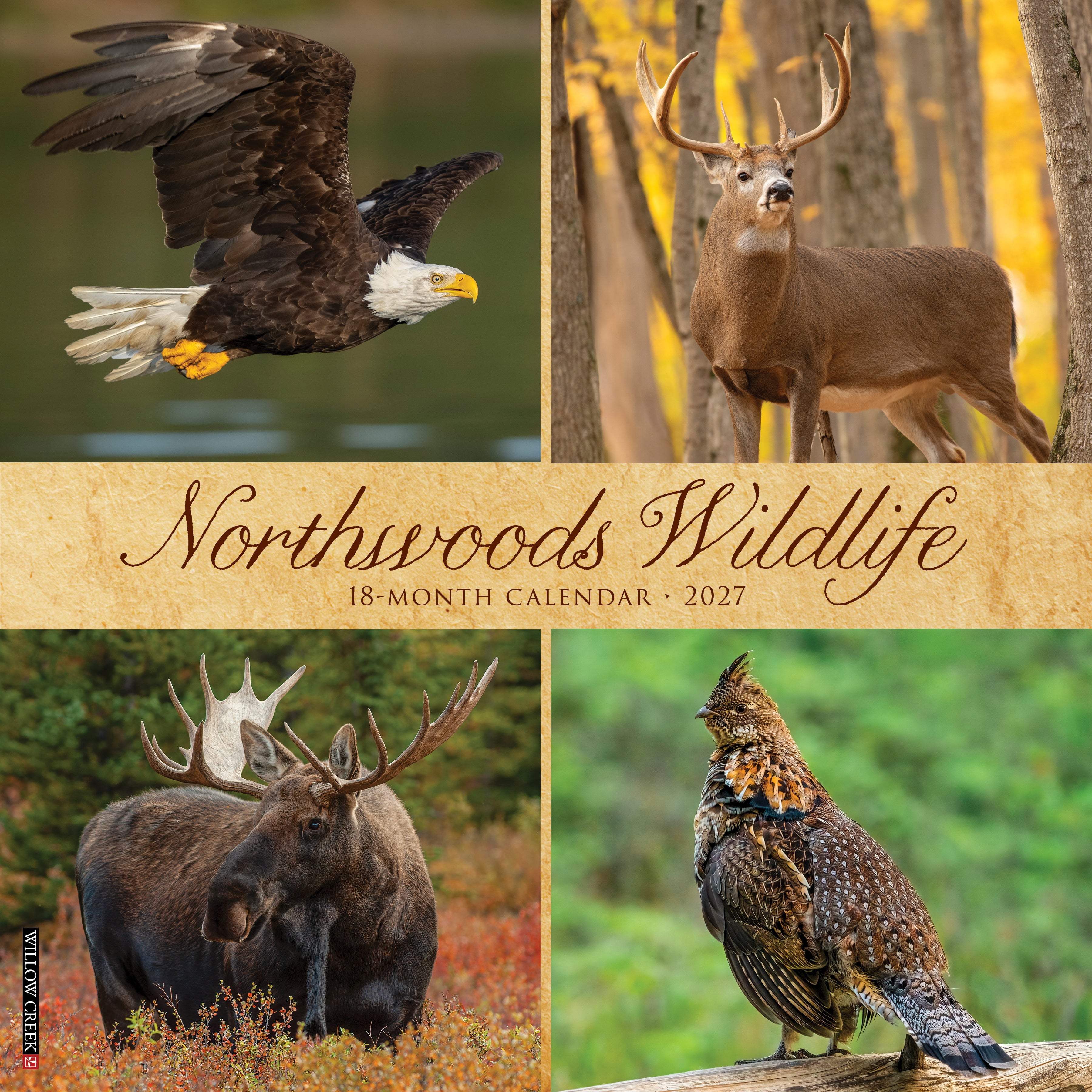Willow Creek Press, Northwoods Wildlife 2027 Wall Calendar