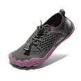 thumbnail image 1 of Nortiv 8 Kids Water Shoes Boys & Girls Comfort Aqua Shoes Quick Dry Barefoot Swim Diving Sports Shoes Aqua-K2 Grey/Purple Size 12, 1 of 6