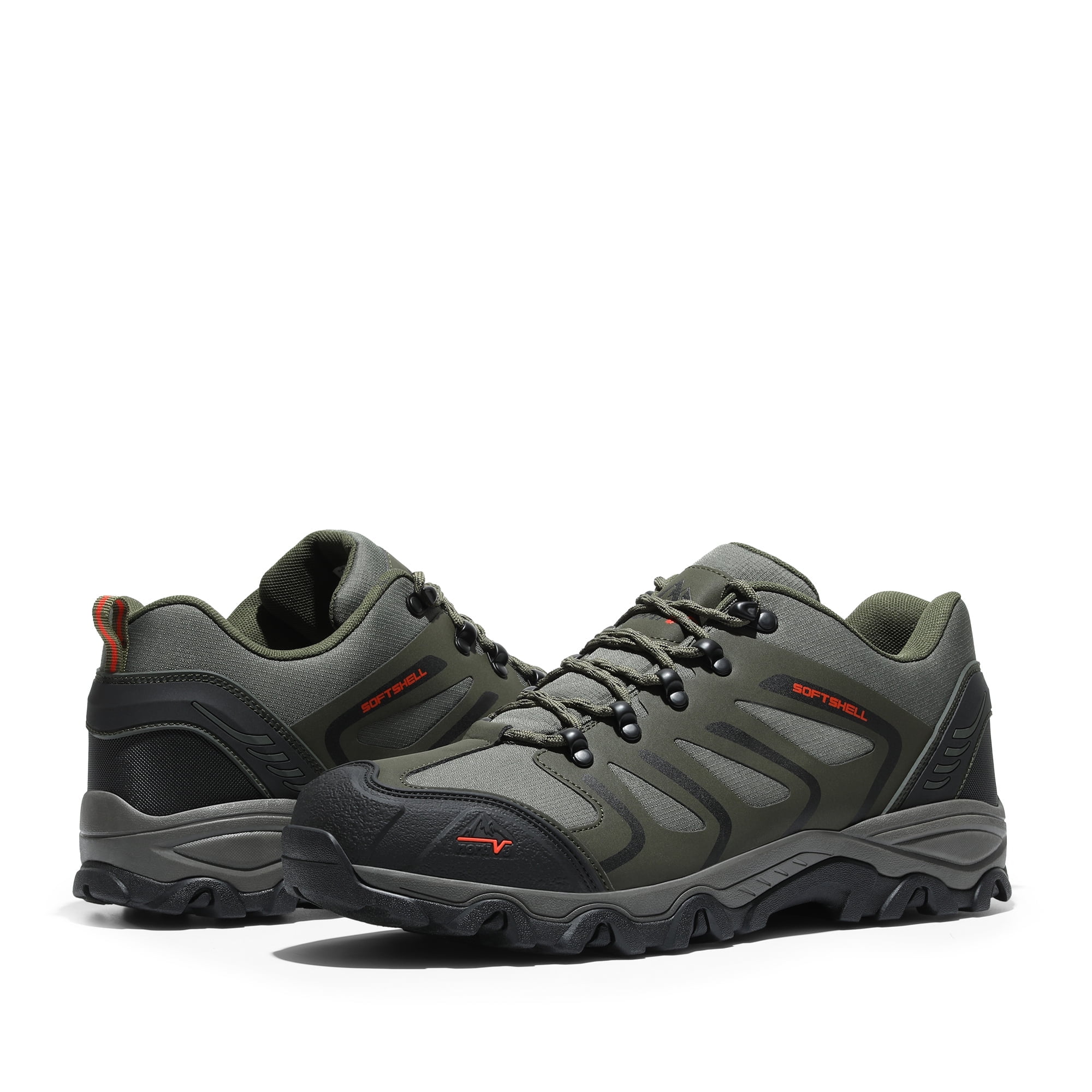 Nortiv 8 Men s Low Top Waterproof Outdoor Hiking Backpacking Work Boots Shoes Us 160448 Low Army Green Black Orange Size 7
