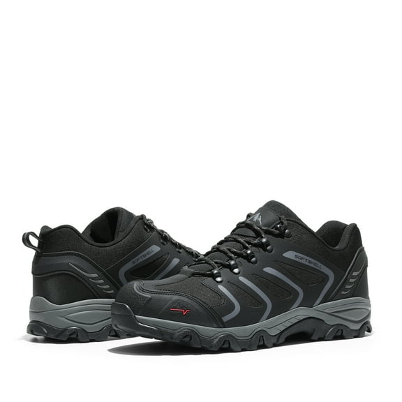 Nortiv 8 Men's Low Top Waterproof Outdoor Hiking Backpacking Work Boots Shoes Us 160448_Low Black/Dark/Grey Size 11