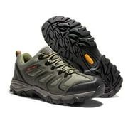 Nortiv 8 Men's Low Top Waterproof Outdoor Hiking Work Boots Shoes Army/Green/Black/Orange Size 10
