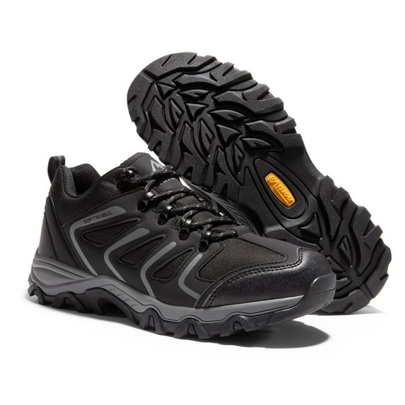 Nortiv 8 Men's Low Top Waterproof Outdoor Hiking Work Boots Shoes Black/Dark/Grey Size 8