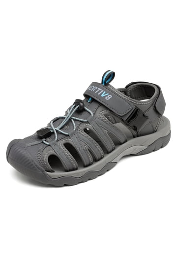 Mens Blue Closed Toe Leather Athletic Outdoor Hiking Sport Casual Sandal Shoes Men main image 2