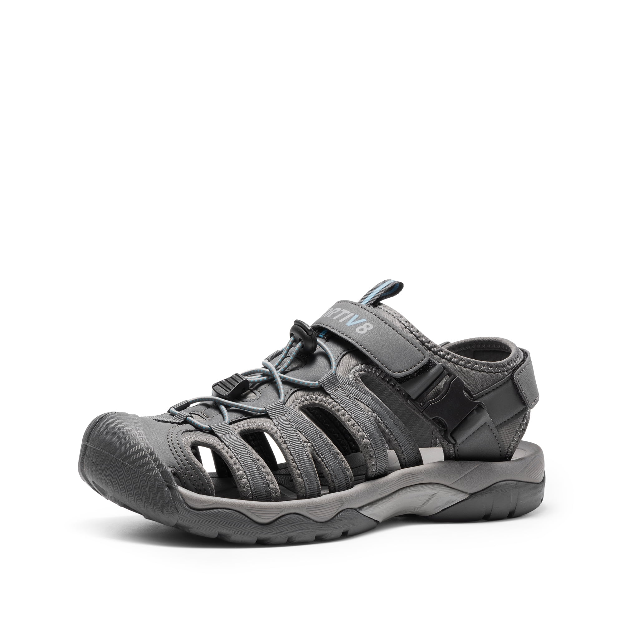 Men\'s Dark Grey Closed Toe Athletic Outdoor Waterproof Hiking Sandals Shoes GRITION Mens Outdoor Hiking Sandals Summer Beach Martinique  main image 3