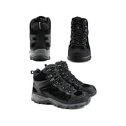 Nortiv 8 Mens Waterproof Genuine Leather Hiking Backpacking Outdoor Work Boots Js19004M Black Size 7.5