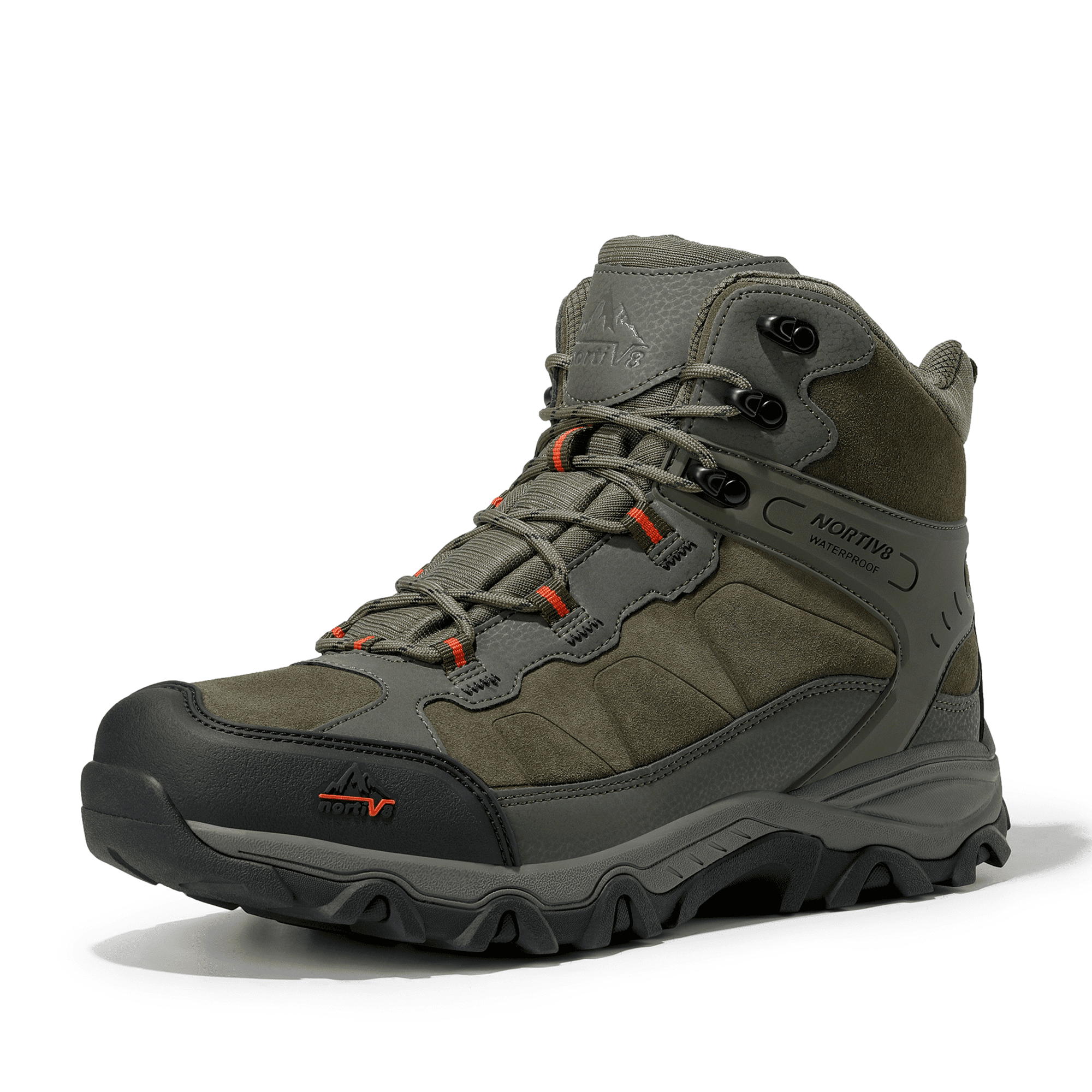 Nortiv 8 Men's Size 10 Waterproof Genuine Leather Hiking Boots