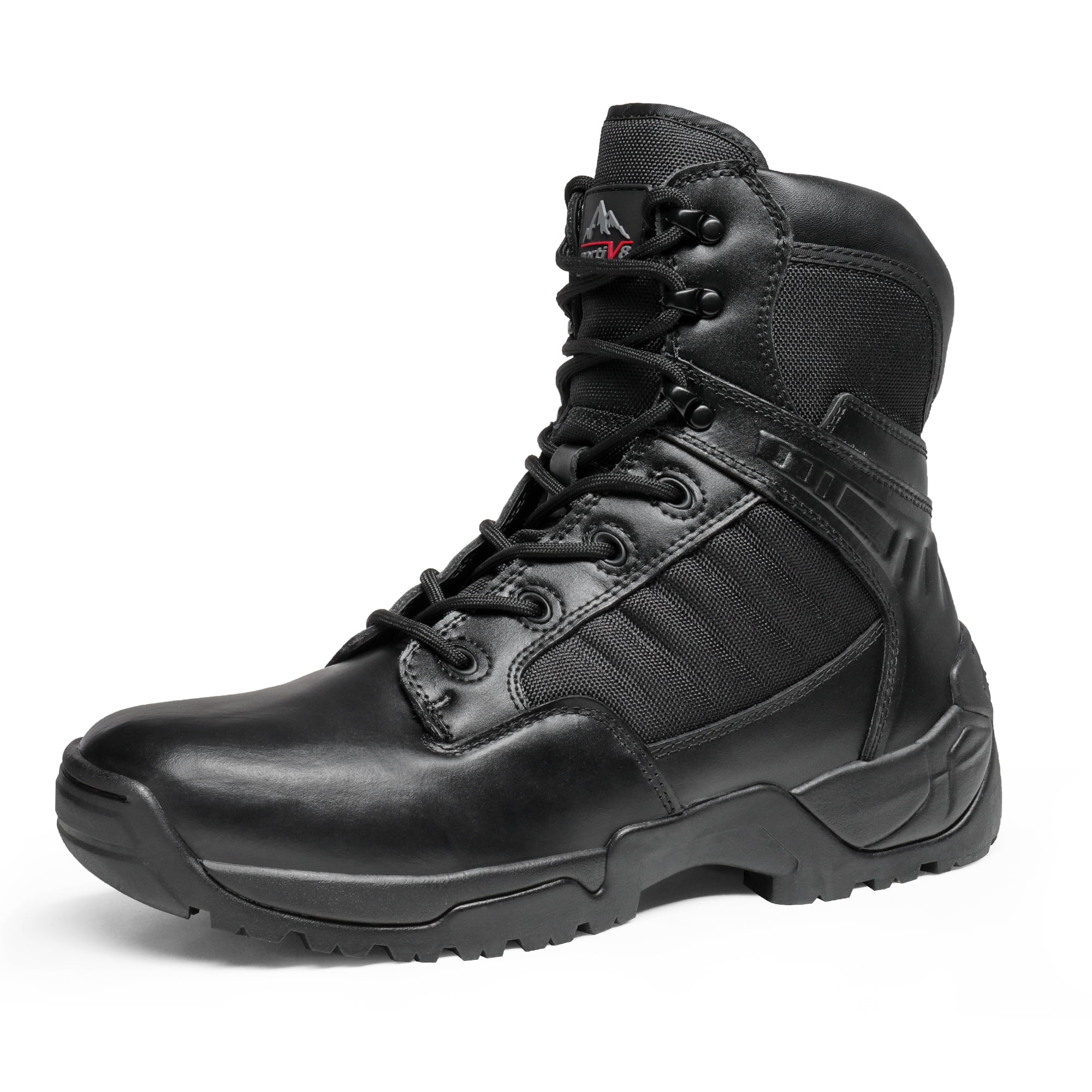 Mens black work boots with zipper 2025