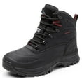 thumbnail image 1 of Nortiv8 Men Snow Boots Outdoor Waterproof Winter Insulated Ankle Leather Hiking Work Shoes Black Size 15, 1 of 6
