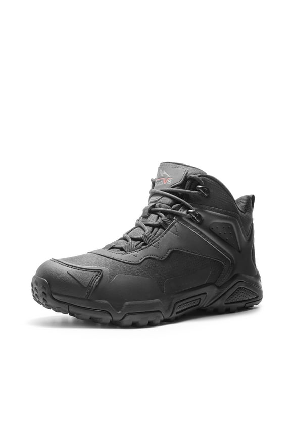 Men's Ankle Waterproof Hiking Boots Lightweight Backpacking Work Shoes BLACK Size 6.5