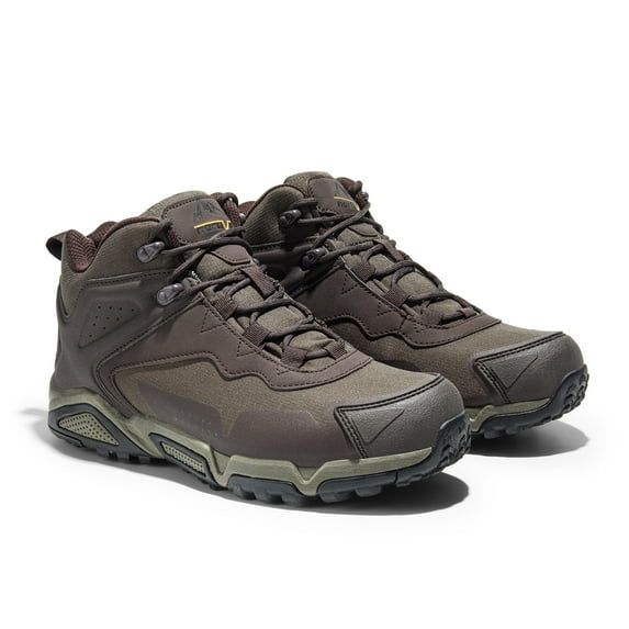 Nortiv8 Men's Ankle Waterproof Hiking Boots Lightweight Backpacking Work Shoes BROWN Size 12