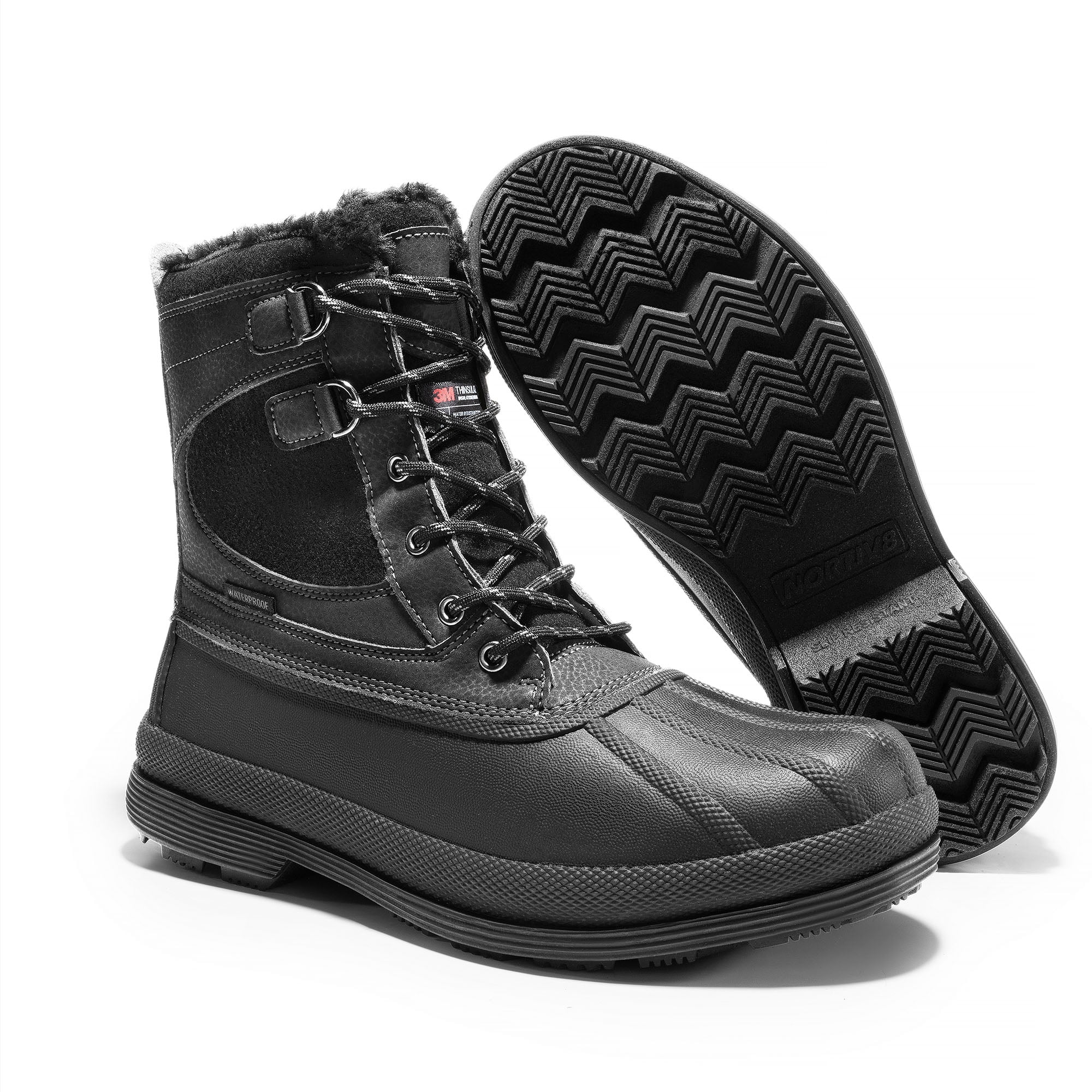 Polar Armor Men's All Weather Suede Snow Boots Black Size 11 M