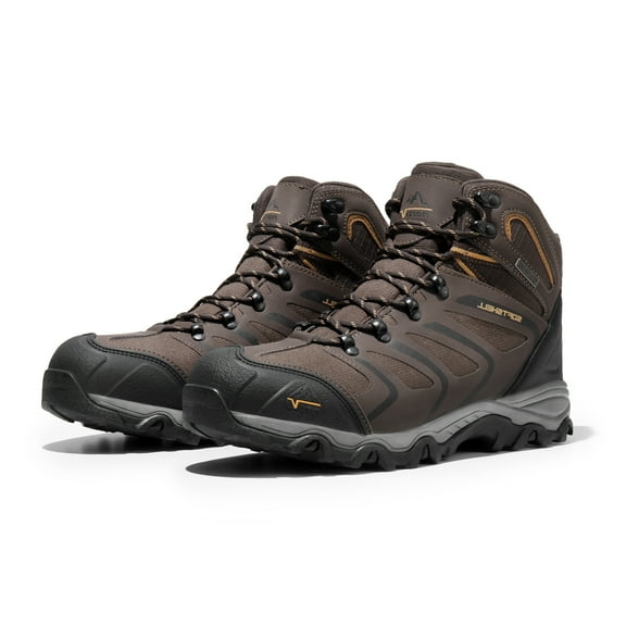 Nortiv8 Mens Waterproof Hiking Boots Backpacking Lightweight Outdoor Work Boots 160448_M Brown/Black/Tan Size 6.5