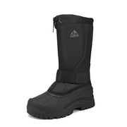 Nortiv8 Mens Winter Snow Boots Outdoor Hiking Boots Warm Lightweight Tall Boots Waterproof Work Boots Shoes Quebec-M Black Size 6