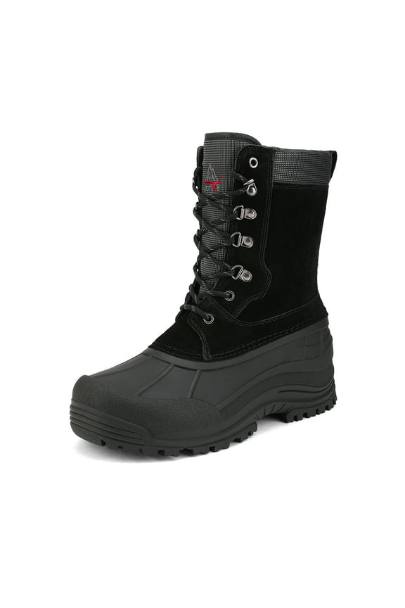 Mens Winter Warm Outdoor Hiking Boots Snow Boots Insulated Waterproof Work Boots Shoes Terrex-2M Black Size 15