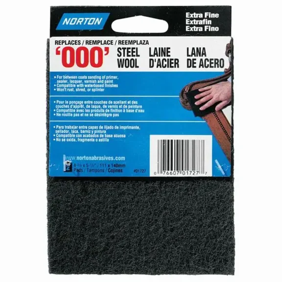 Norton Abrasives Sanding Wool Pad,Extra Fine,PK2 07660701727