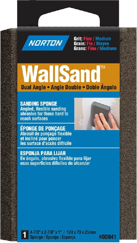 Norton 07660700941 Paint & Drywall Sanding Sponge, 47/8" x 27/8" x 1