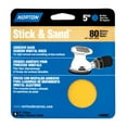 thumbnail image 1 of 5" Norton 48907 MultiSand Stick & Sand No-Hole PSA Sanding Disc 80-Grit, 5-Pack, 1 of 2