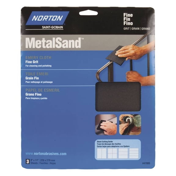 Norton 07660747805 Metal Sand Sheet, 11 in x 9 in