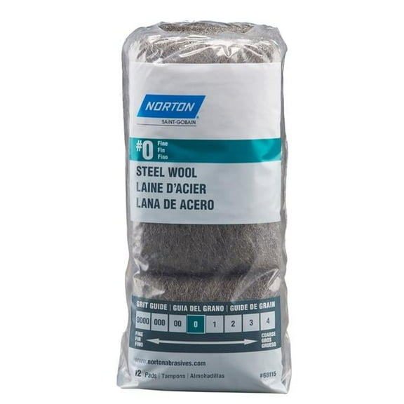 Norton 07660768115 0 Grade Fine Steel Wool Pad