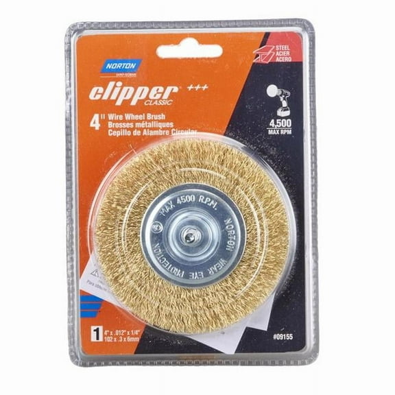 Norton Clipper Classic, Wheel Brush, Wheel Diameter 4 in, Wheels (qty.) 1 Model# 70184609155