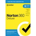 Norton 360 Deluxe, Antivirus Software for 3 Devices, 1 Year Subscription, PC/Mac/iOS/Android
