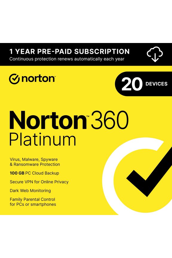 360 Platinum, Antivirus Software for 20 Devices, 1 Year Subscription, PC/Mac/iOS/Android [Digital Download]