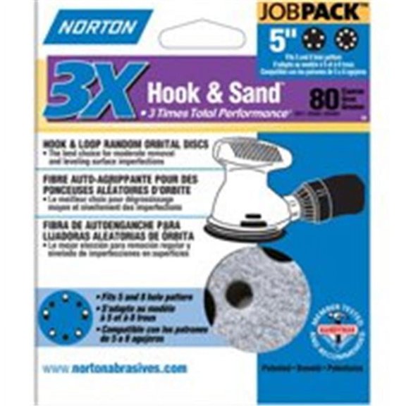 Norton 4033 5Xuh 3X Hook & Loop Sand Disc 80