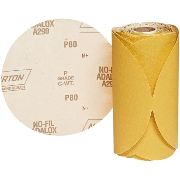 Norton  6 in. 80 Grit Norton Hook & Loop Abrasive Back Sanding Disc