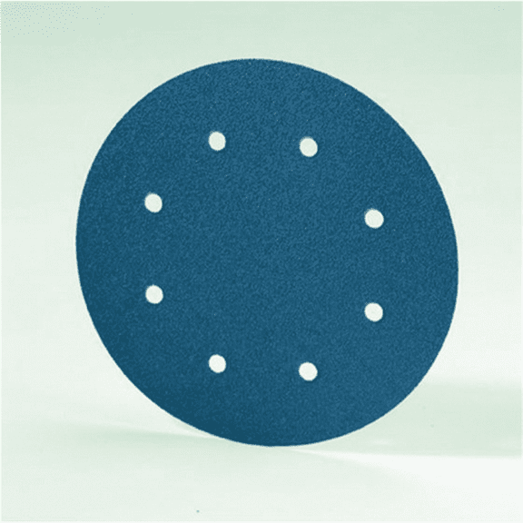 Norton BlueFire 23598 H875 Series Vacuum Sanding Disc, 8 in, 36 Grit, Zirconia Alumina, NorGrip