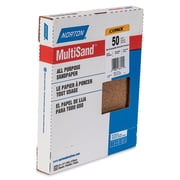 Norton 68111 Multisand Sandpaper, 50 Grit, 25 Qty/Pk