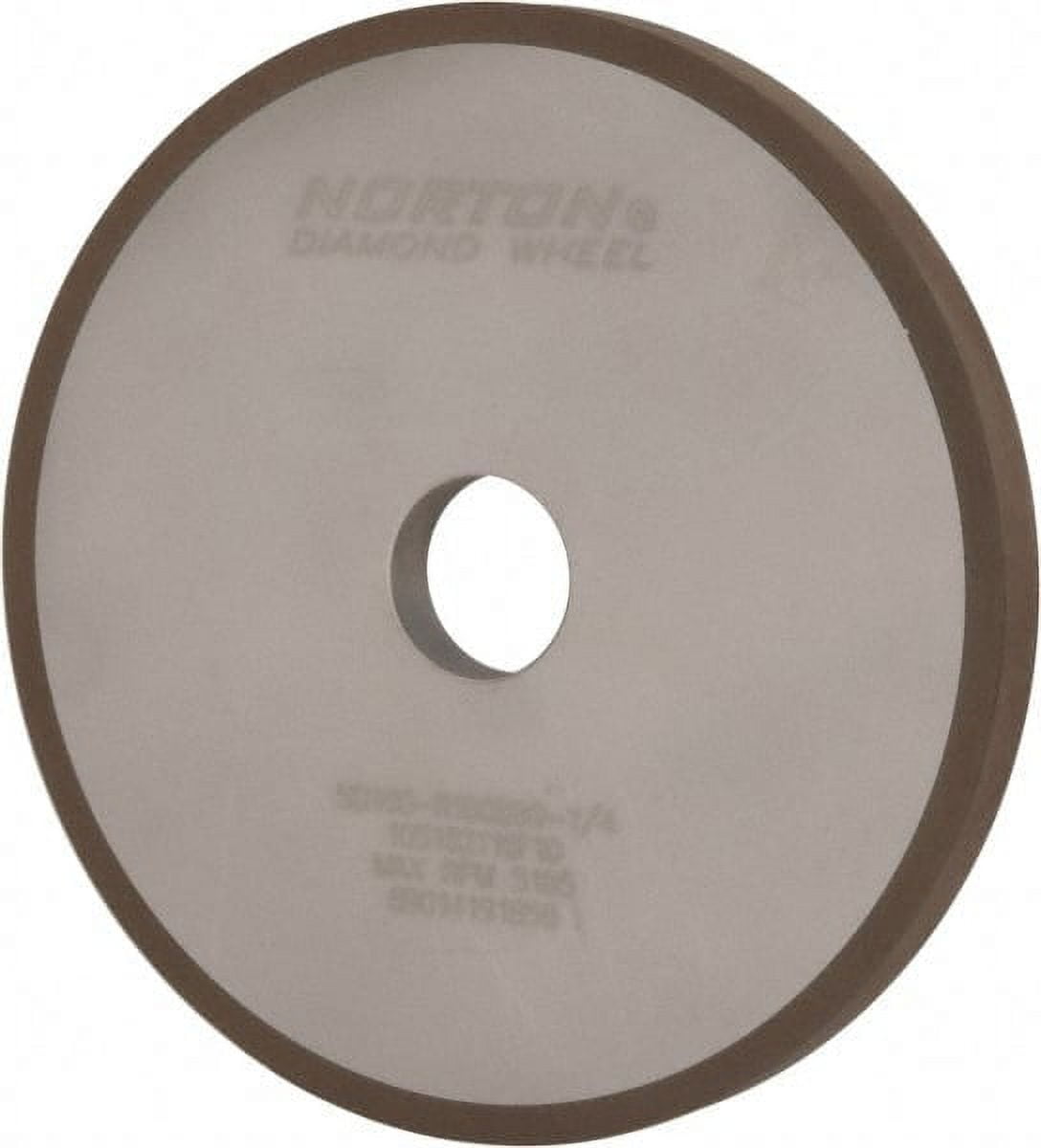 Norton 7" Diam x 11/4" Hole x 1/2" Thick, 180 Grit Surface Grinding Wheel Diamond, Type 1A1