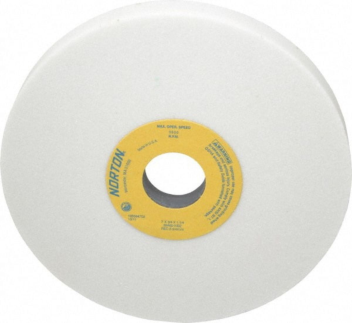 Norton 7" Diam x 11/4" Hole x 3/4" Thick, I Hardness, 60 Grit Surface