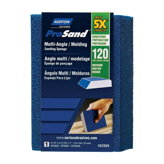 Norton 82069 5X Single Angle Sanding Block Very Fine, 120 Grit
