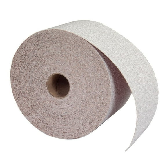 Norton A275OP PSA Adhesive Sandpaper Roll, 120 Grit Sandpaper, Woodworking and Automotive Sand Paper, 2-3/4 Inch Wide, Continuous Roll of 30 Yards CA2