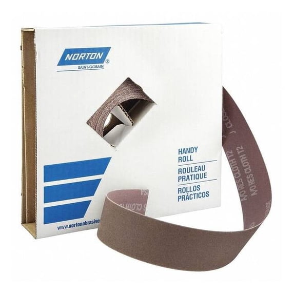 Norton Abrasives Utility Cloth Roll,150 ft L,Coarse,Brown 66261058715