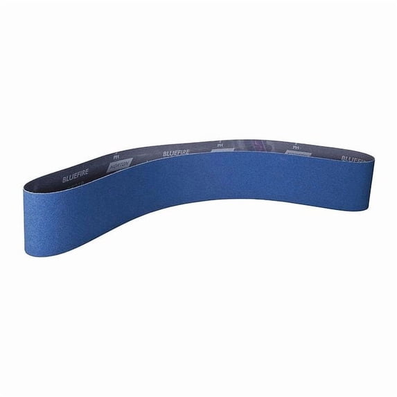 Sanding Belt, 2 1/2 in W, 60 in L, Coated, Zirconia Alumina, 40 Grit, Extra Coarse, BlueFire R821P