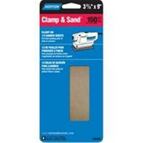 Norton Abrasives Sanding Sheet,9 in L,3 11/16 in W,PK6 07660748295