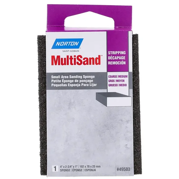 Norton Abrasives Sanding Sponge, 2 3/4 in W, 4 in L 07660749503