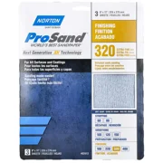 ورق الصنفرة Norton Abrasives،ناعم جدًا،حبيبات 320، PK3 07660768157