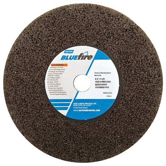 Norton Abrasives Straight Grind Wheel,6 D,1 T,5/8 Arbor 66253198589