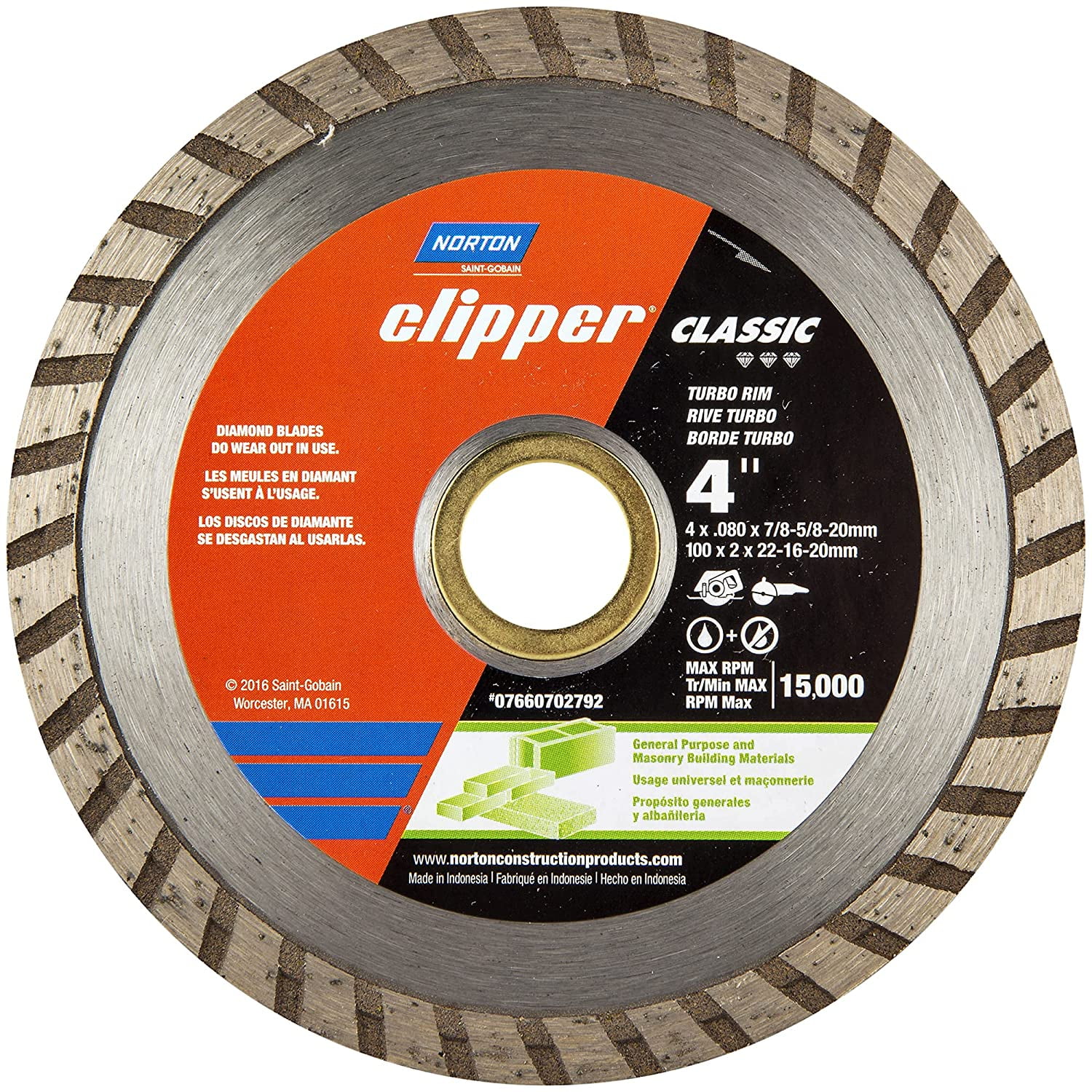 Norton Cut Off Wheel Tile Saw Blade, Clipper Classic Diamond Cutting