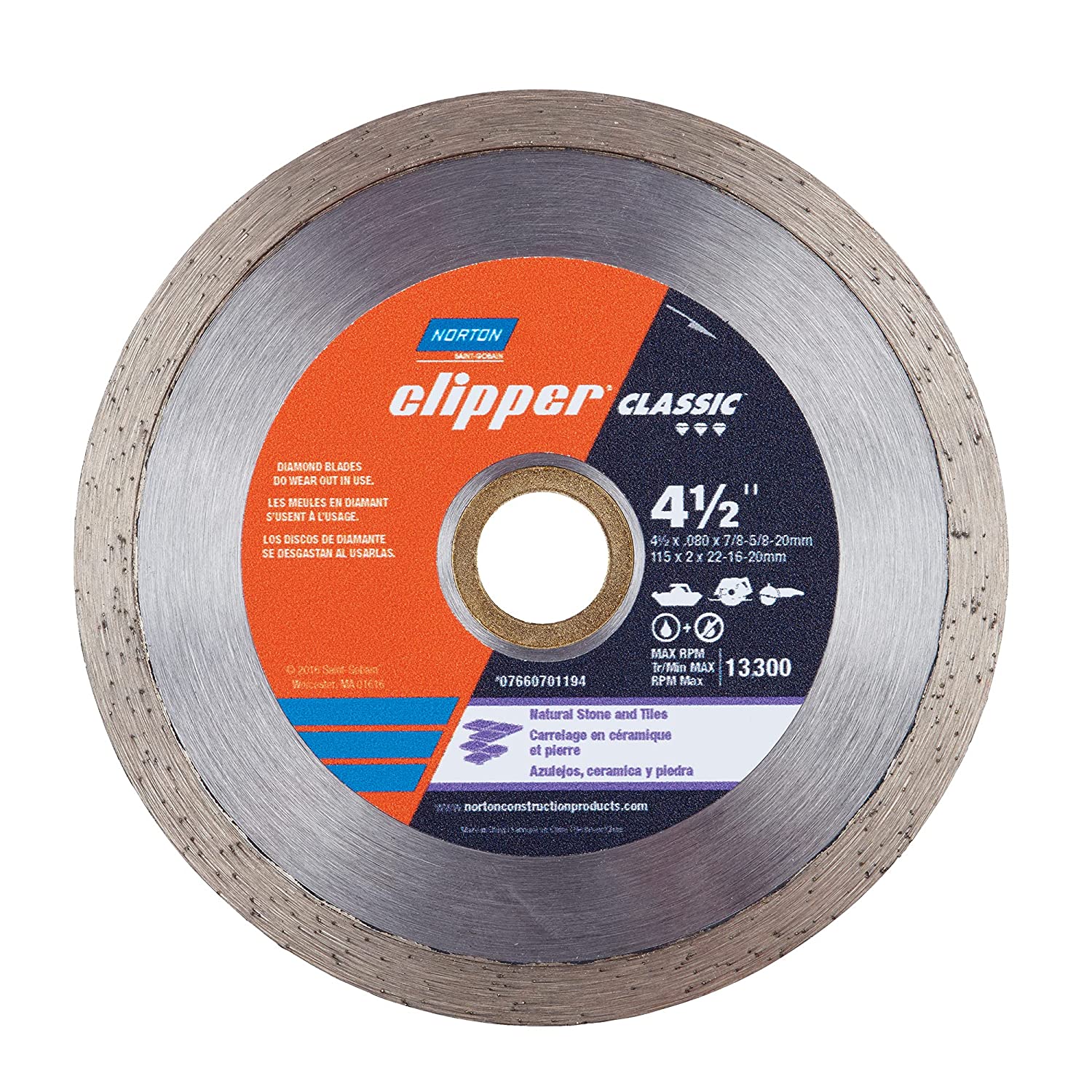 Norton Diamond Wheel Tile Saw Blade, Clipper Classic Diamond Cutting