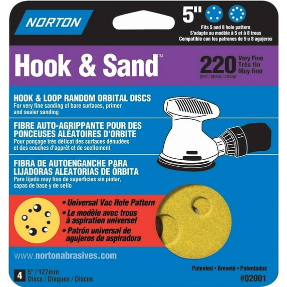 Norton 02001 5Xuh H&L Sand Disc 220