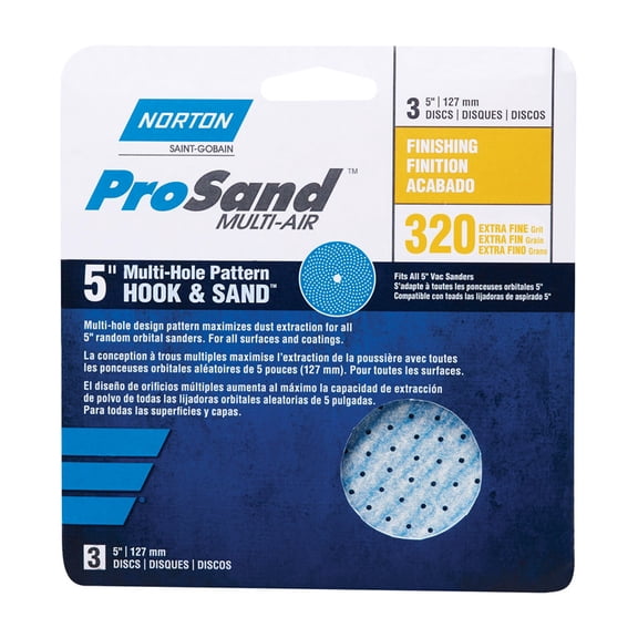 SAND DISC 5" 320GRIT 3PK