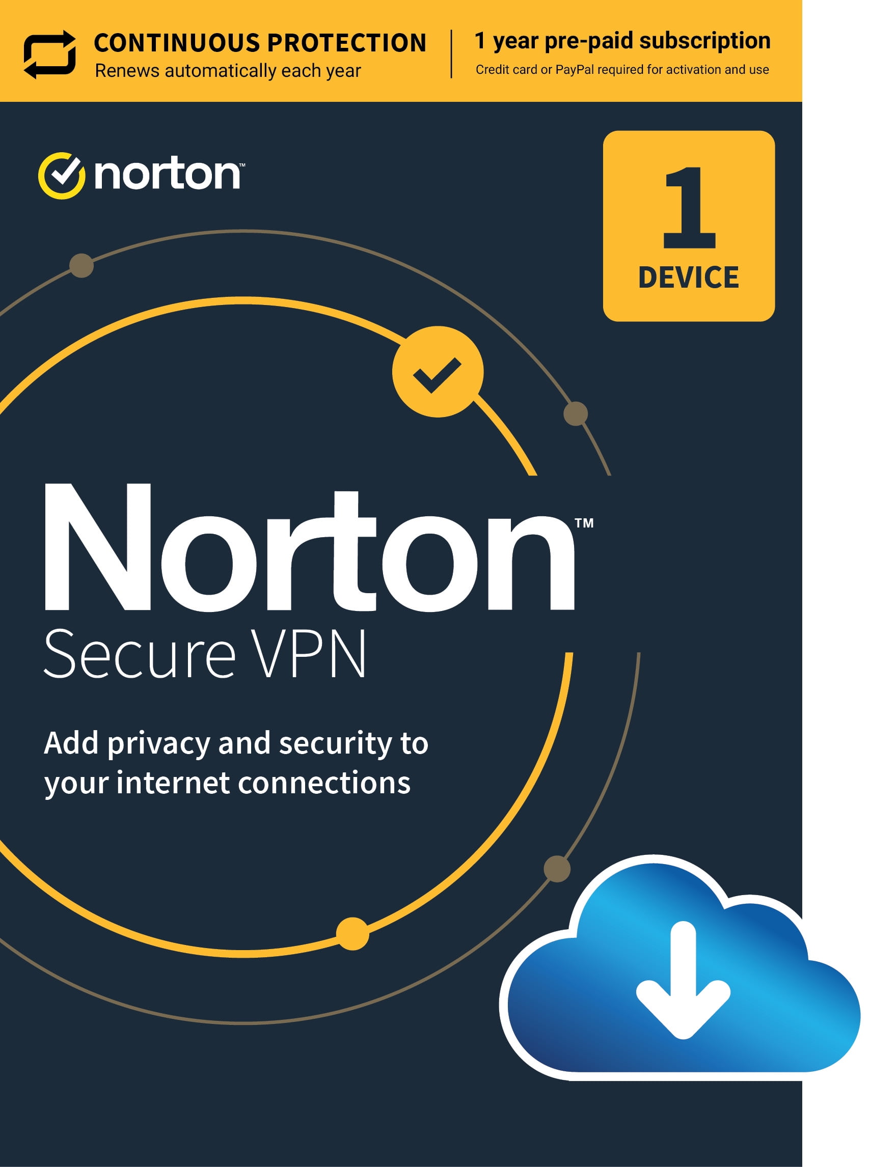 How To Add Device To Norton Subscription Norton Secure VPN for 1 Device, 1 Year Subscription, PC/Mac/iOS/Android
