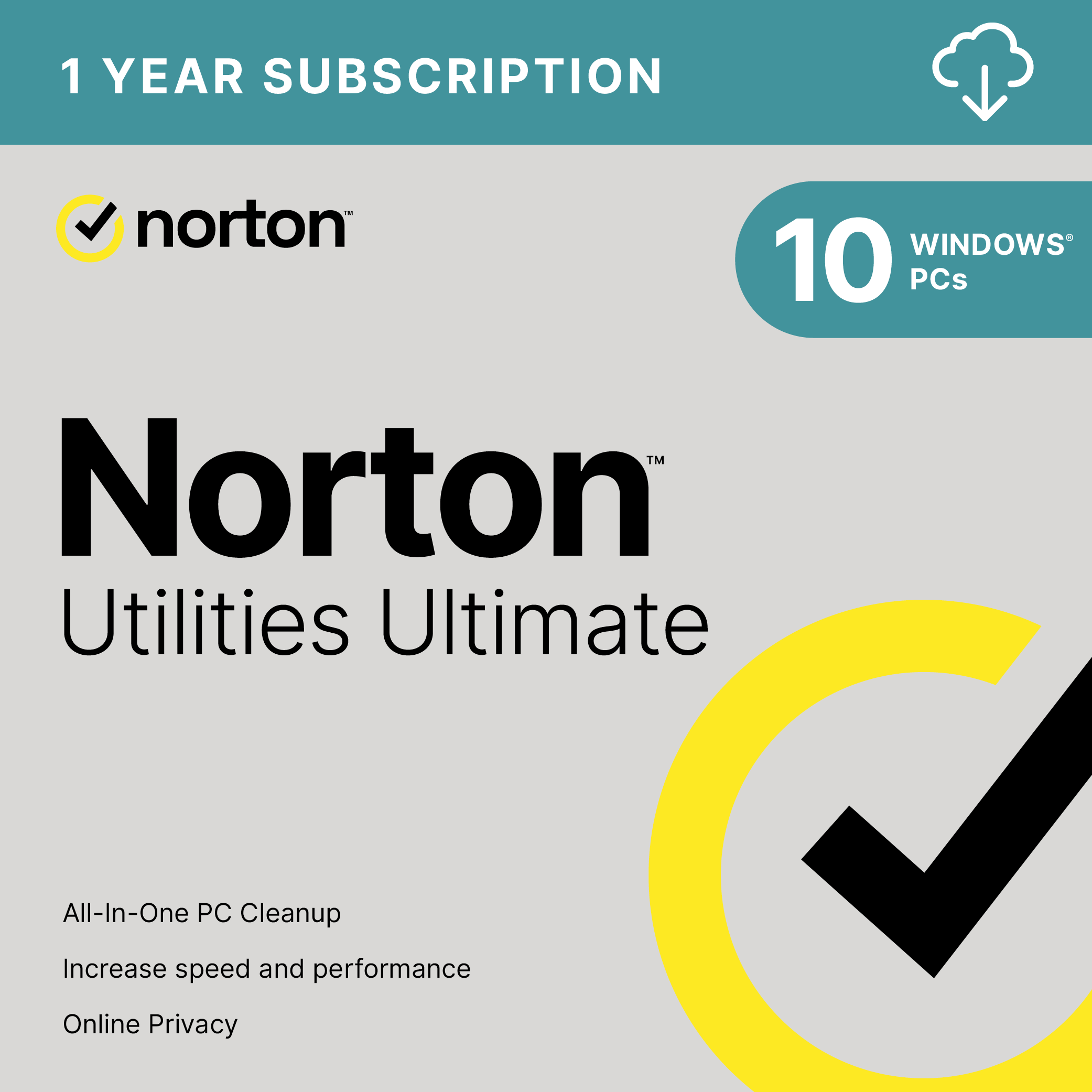 Norton Utilities Ultimate, Cleans and speeds up your PC, 1 Year Subscription, Windows PC only, for up to 10 PCs [Digital Download] - image 1 of 6