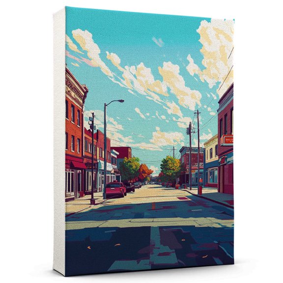 Nortons Travel Canvas, Ohio Canvas Print vintage, Colorful Nortons Decor City Road, Ohio Pictures Wall Art - 102AZ1000