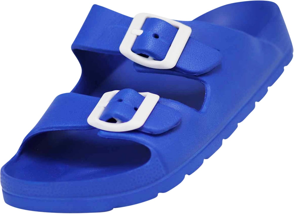 Norty Boy Girl Children Toddler Little and Big Kid 2 Strap Slide Sandal 41908-3MUSLittleKid (Royal)