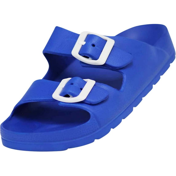 Norty Boy Girl Children Toddler Little and Big Kid 2 Strap Slide Sandal 41908-3MUSLittleKid (Royal)