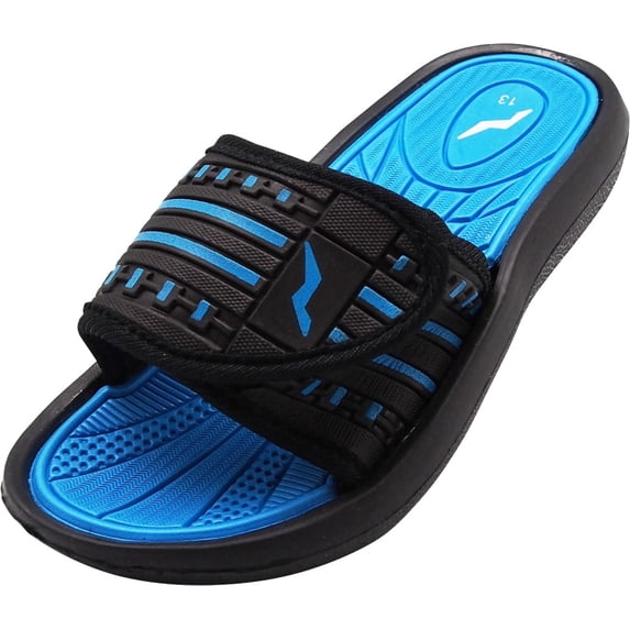 Norty Boy's Summer Slide Strap Shower Sandals Slip On Comfort Casual Shoes